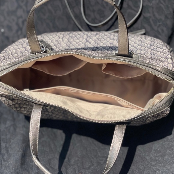 COACH Cross Body Satchel (Taylor) in Fun Snake Print in Gunmetal - Picture 4 of 6